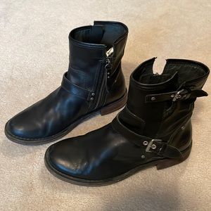 UGG Black Zip Moto Booties Size 8.5